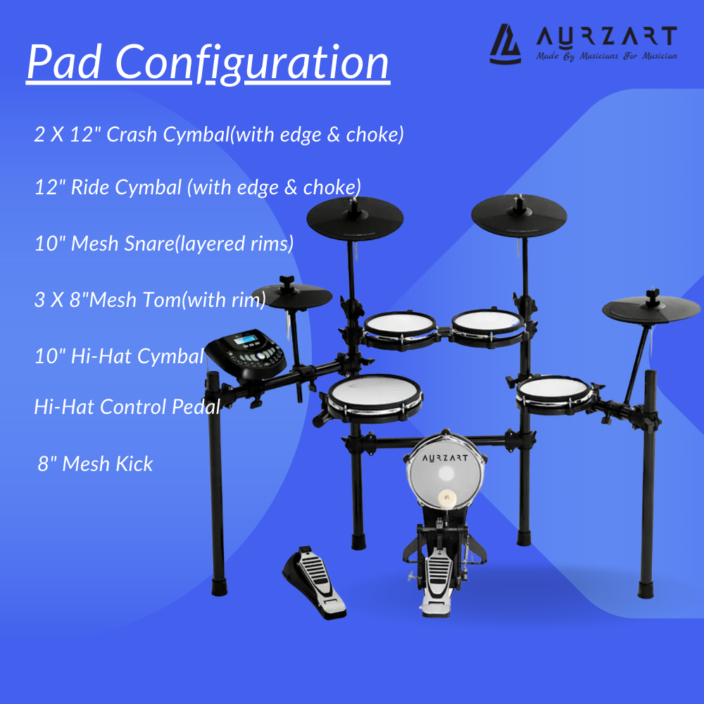 AurzartAZ-ED380Electronic Drumsconfiguration