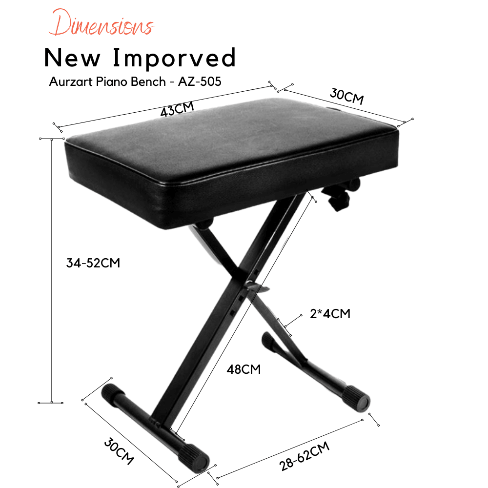 AURZARTKeyboardBenchdimensions