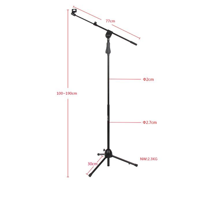 Aurzart Mic Stand Adjustable Microphone Stand 4 Recording studio - AURZART