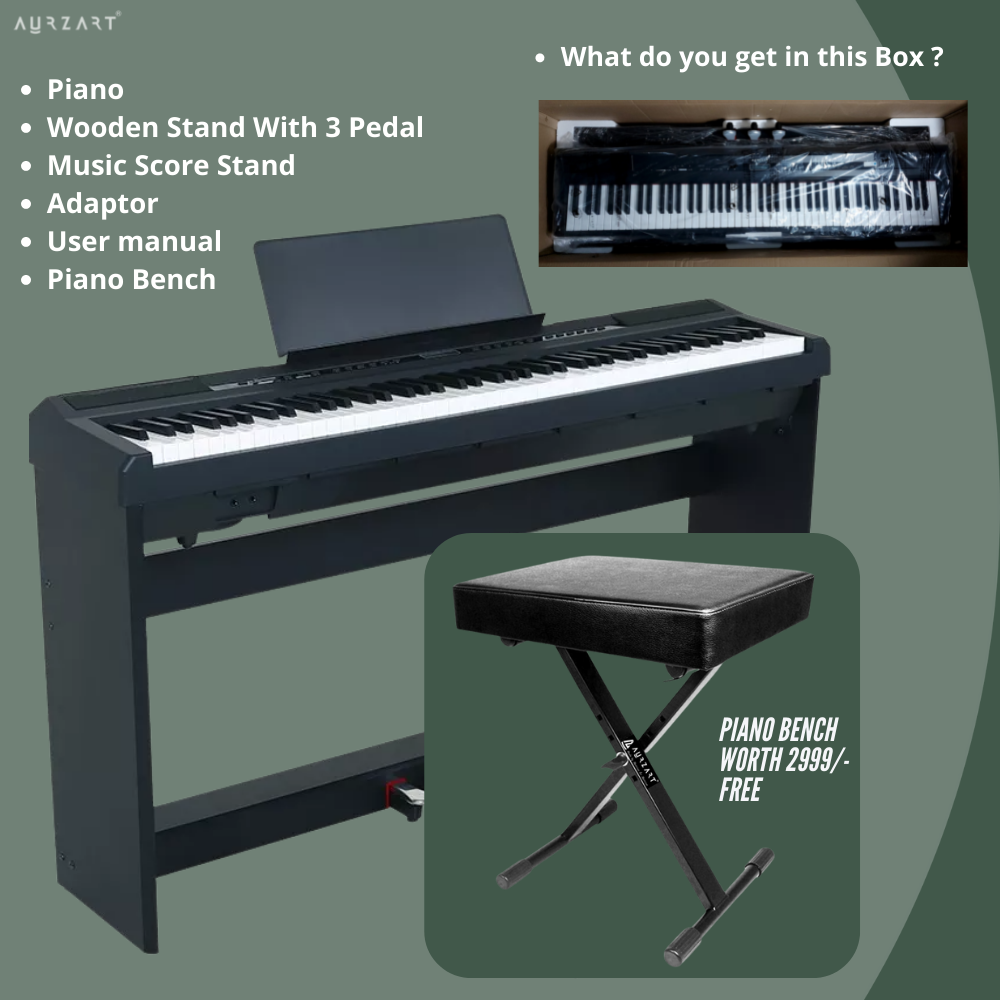 AURZART digital piano with bench