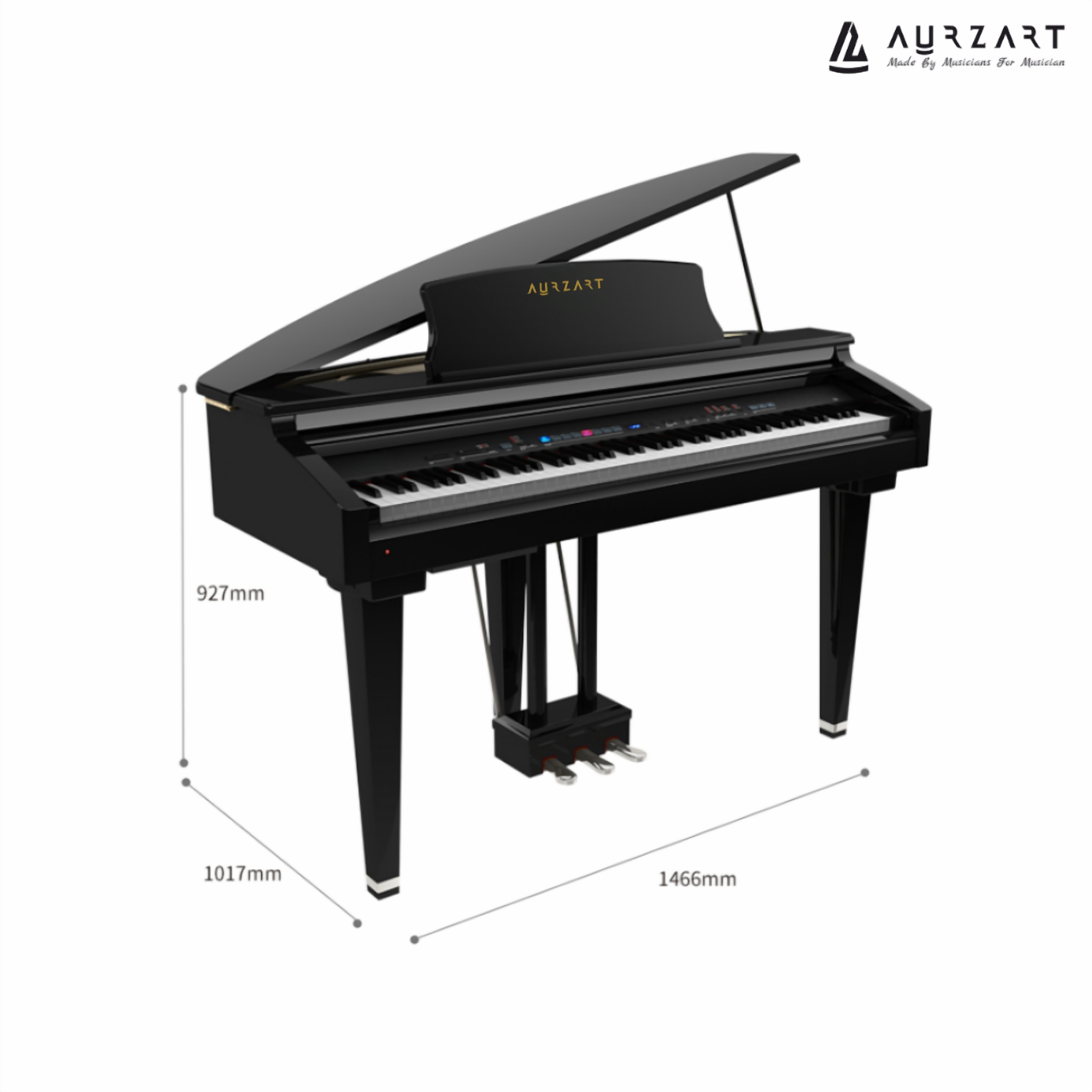 Aurzart baby grand piano dimensions