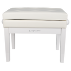AURZART AZ-502 Wooden Adjustable Piano Bench with Storage White