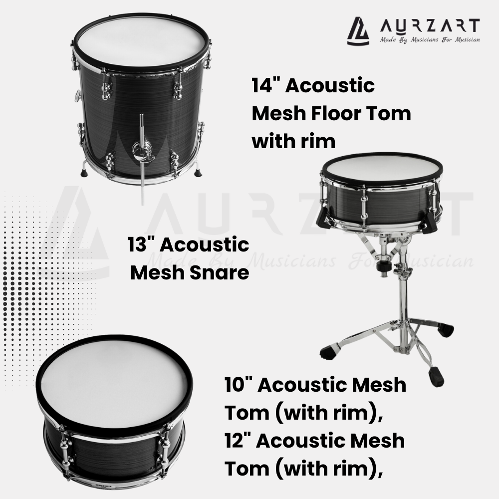 AURZART AZ-ED2000KS, Bulit in Drums Amplifier Electronic Drumkit