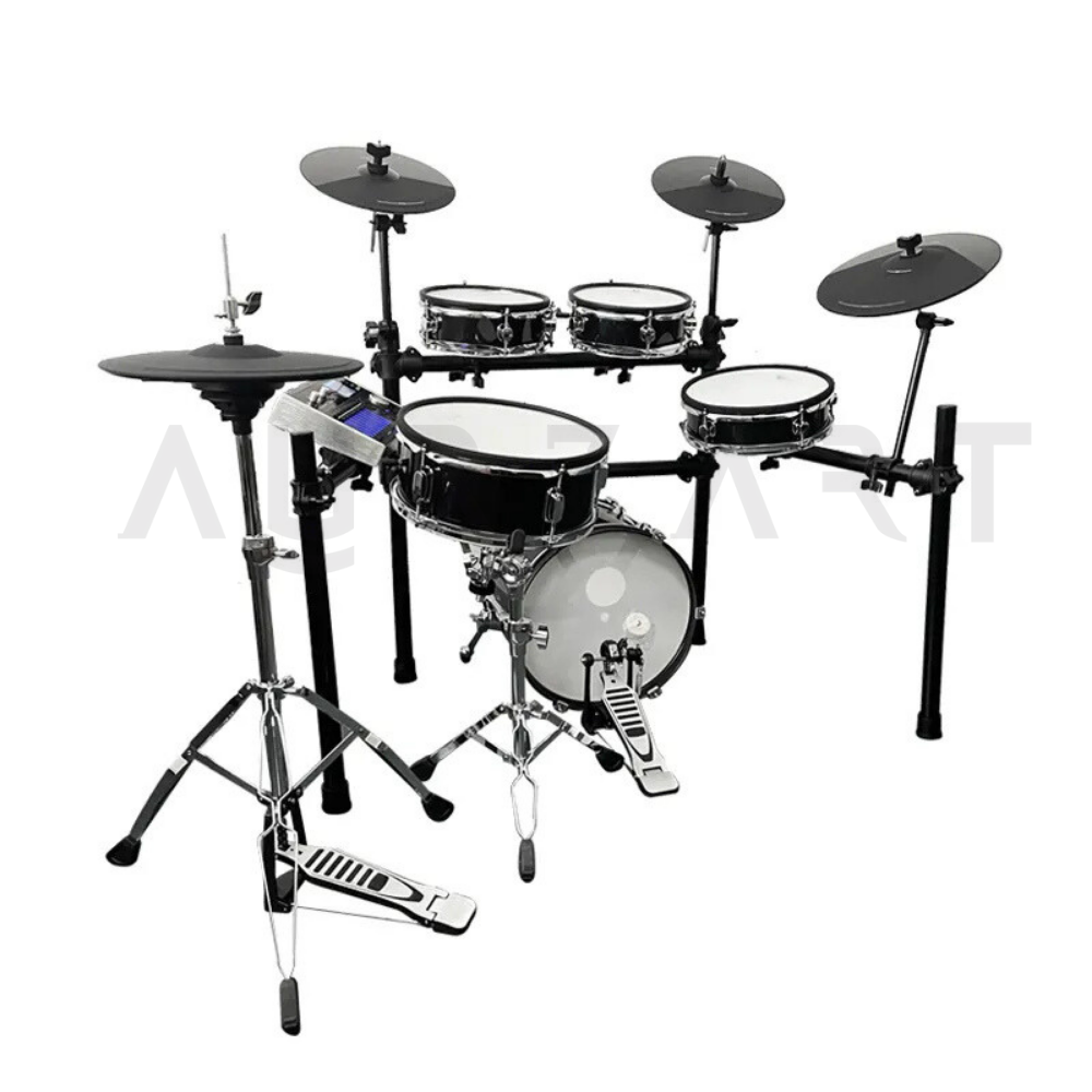 Aurzart AZ-ED900B-KM Wooden Mesh Head Electronic Drums 9 Piece