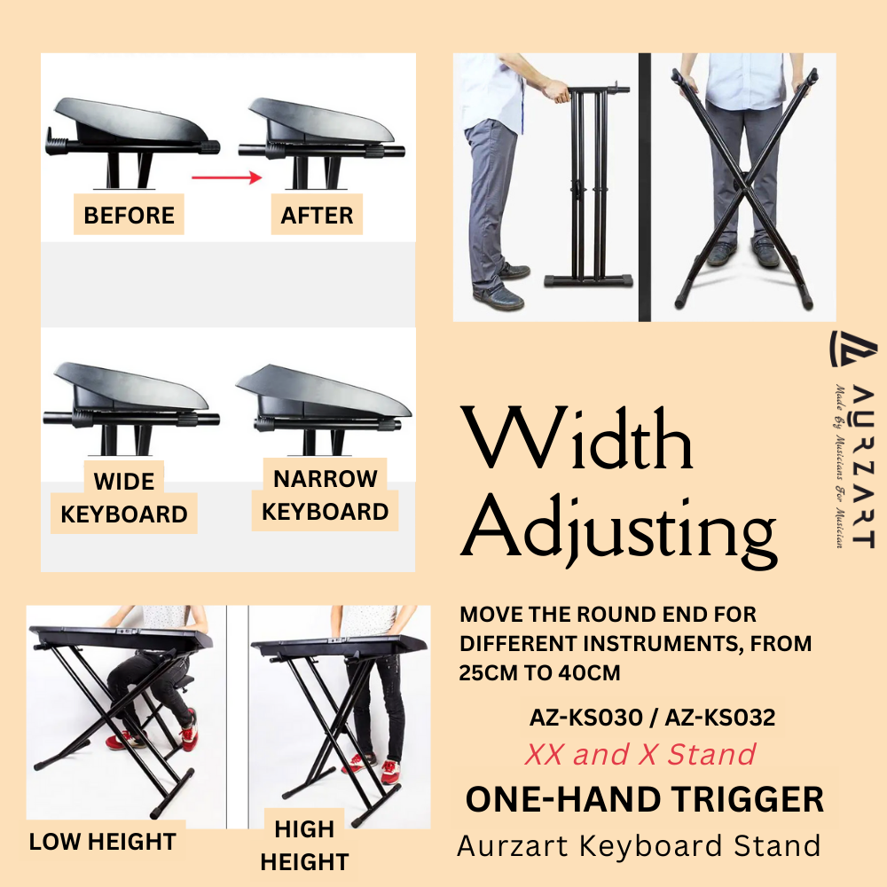 AURZART AZ-KS032 Adjustable Single-X Piano and Keyboard Stand