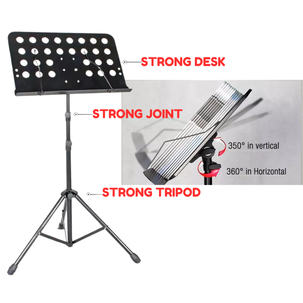 Aurzart AZ-MUS023 Portable Music Stand for Sheet Music Order Now!