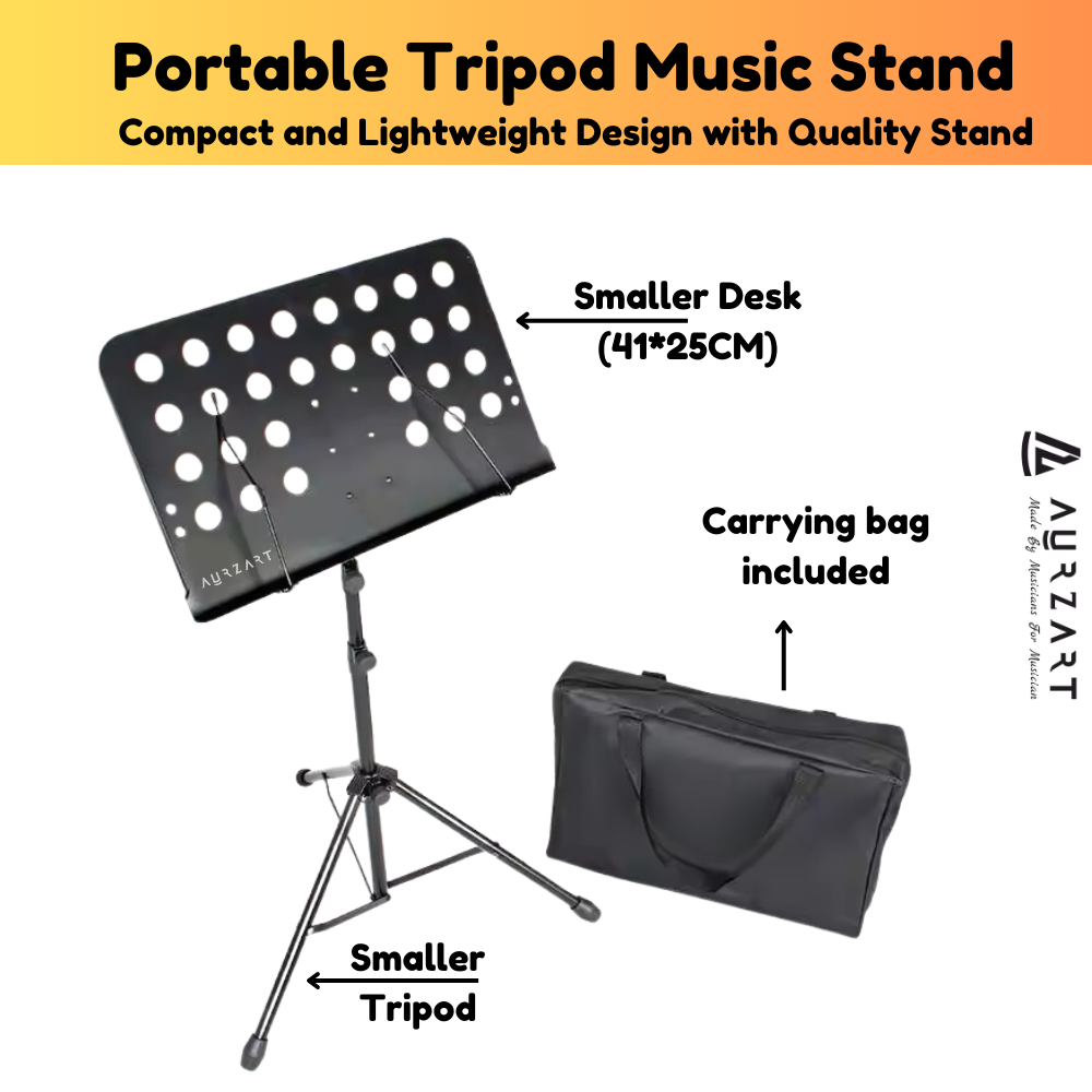 Aurzart AZ-MUS023 Portable Music Stand for Sheet Music Order Now!