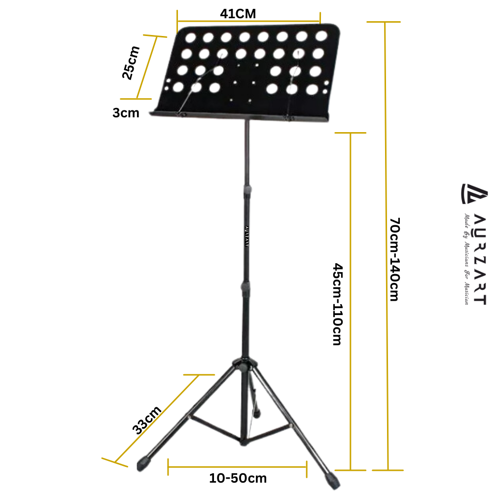 Aurzart AZ-MUS023 Portable Music Stand for Sheet Music Order Now!