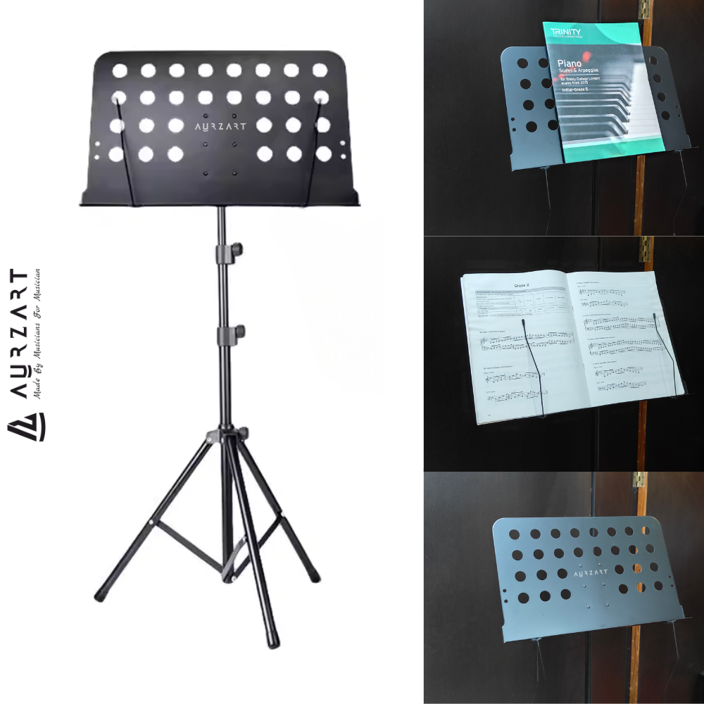 Aurzart AZ-MUS023 Portable Music Stand for Sheet Music Order Now!