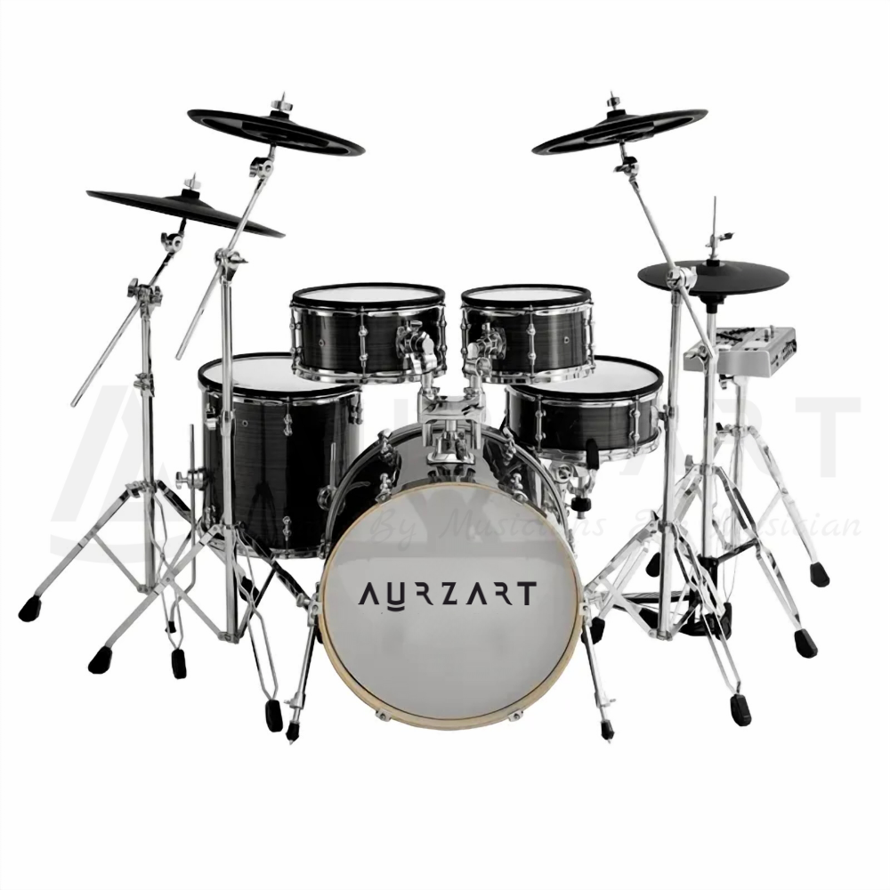 AURZART AZ-ED2000KM All Mesh Head Electronic Drums, Matt Black