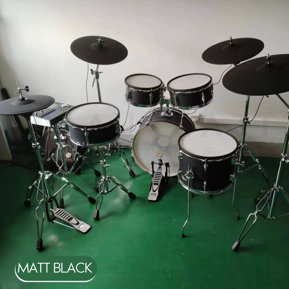 AURZART AZ-ED2000KM All Mesh Head Electronic Drums, Matt Black