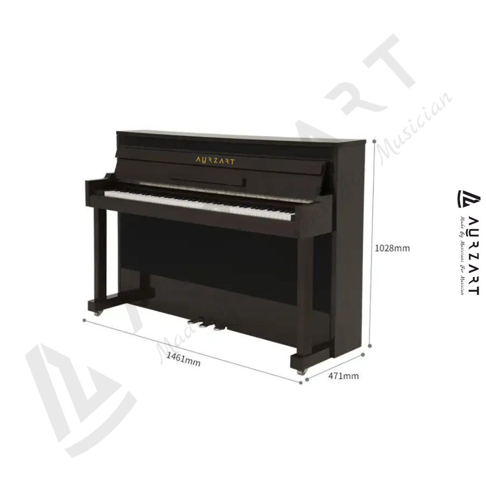 Aurzart AZ-V80 Upright 88 keys Digital Piano Walnut Finish