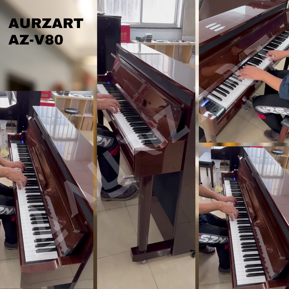 Aurzart AZ-V80 Upright 88 keys Digital Piano Walnut Finish