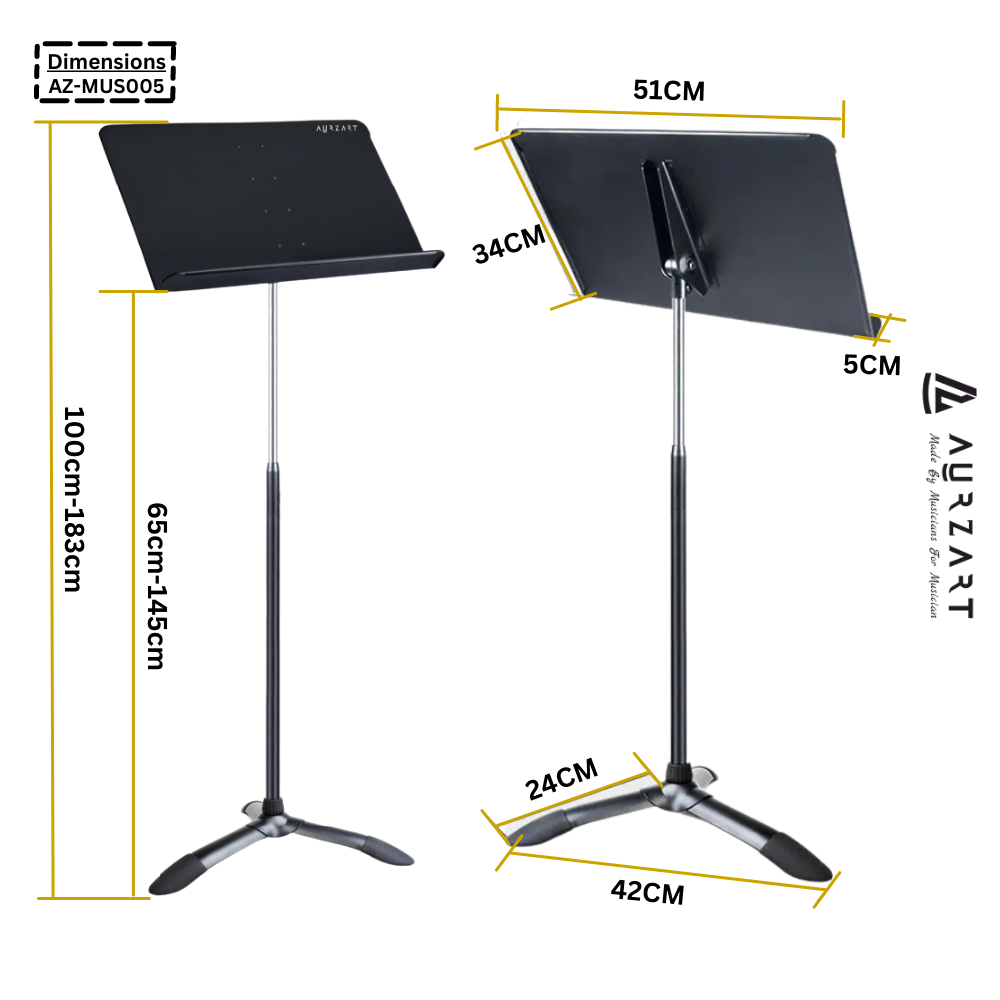 AURZART AZ-MUS005 Orchestra Music Stand for Sheet Music