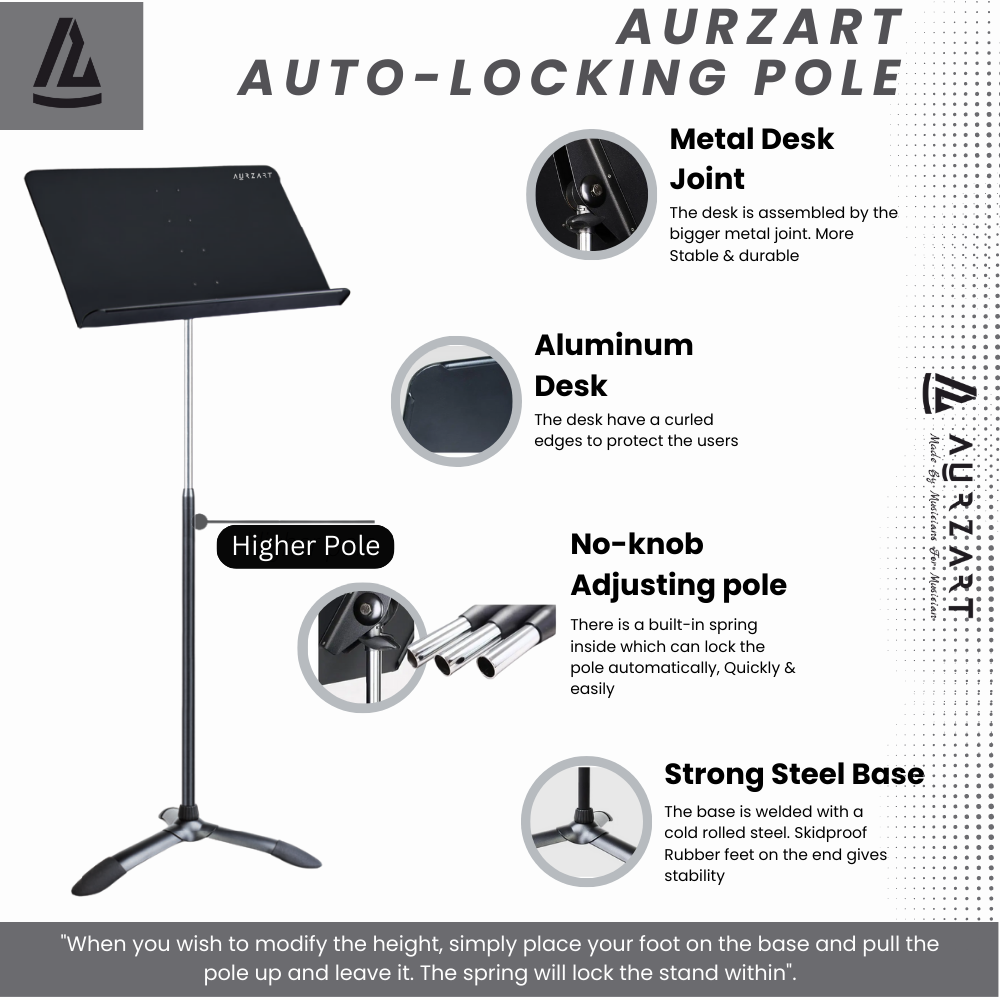 AURZART AZ-MUS005 Orchestra Music Stand for Sheet Music