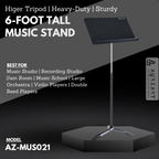 AURZART AZ-MUS005 Orchestra Music Stand for Sheet Music