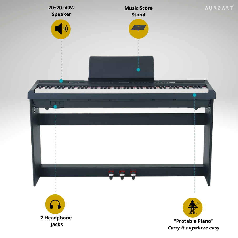 digital piano weighted keyboard
